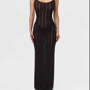 Knit Open Back Maxi Dress